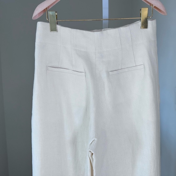 NWT ALC Bennett Linen High Waisted Wide Leg Pleated Pants Size 8 $495 Retail - Picture 8 of 10